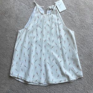 NWT Joie silk top. XS.  17.5 inches across.